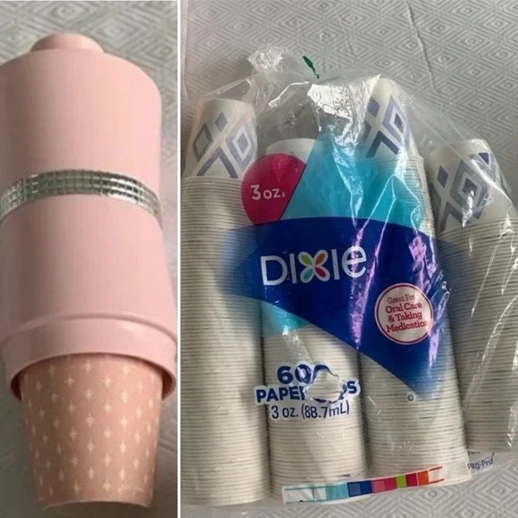 Dixie Disposable Cups 3oz Diamond Design + Dispenser Bundle READ MORE - Picture 1 of 8